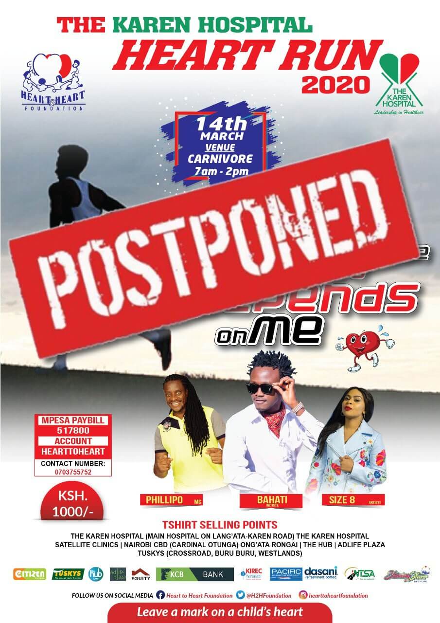 POSTPONEMENT OF THE ANNUAL HEART RUN 2020 POSTPONEMENT OF THE ANNUAL HEART RUN 2020